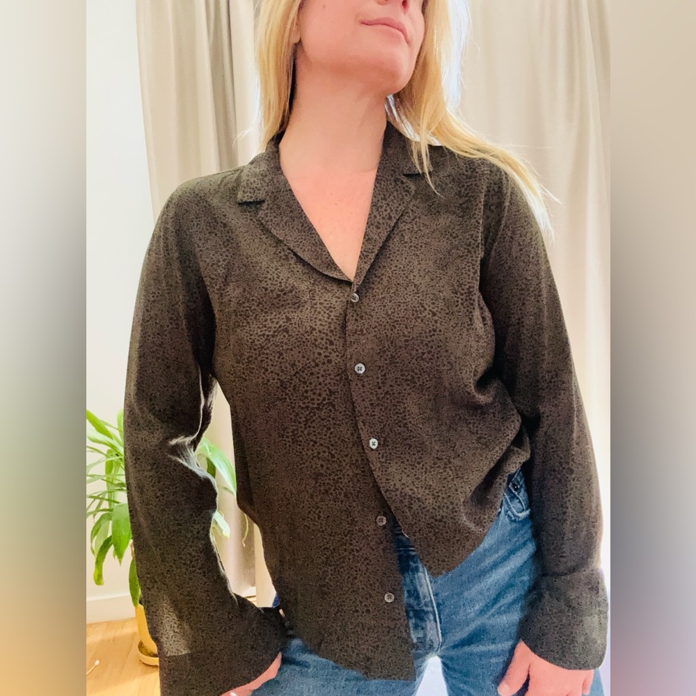 Rails Dark Olive Button-Down Shirt